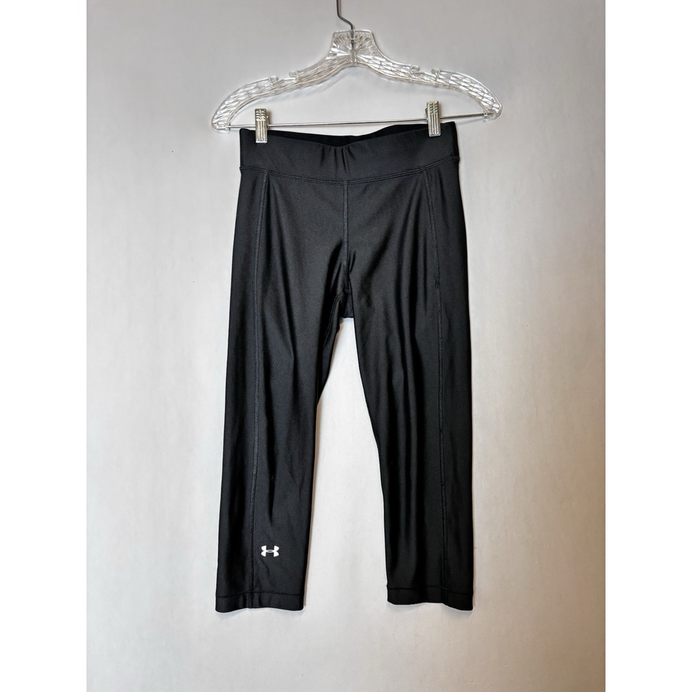 Under Armour Pants Womens Medium Black Capri Heat‎ Gear Compression